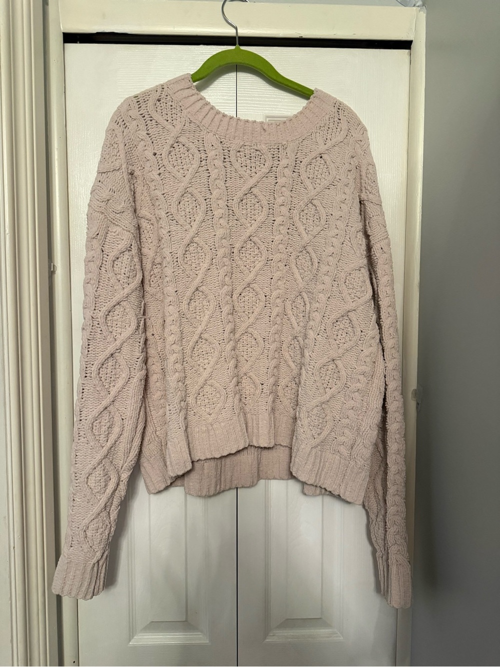 Pol Women's Cable Knit Sweater - Light Pink